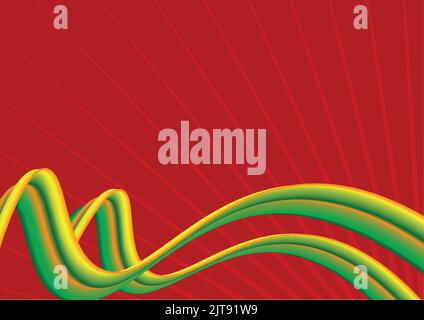 red ribbon vector background abstract with lines creative wallpaper colorful design background illustration art Stock Vector