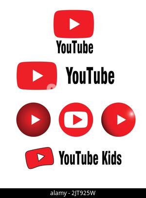 youtube logo youtube kids logo vector Stock Vector