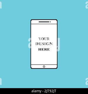 Mobile phone template design technology sticker icon Stock Vector