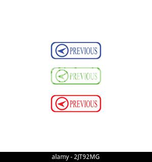 download and upload buttons next open multimedia web icons continue click here Stock Vector