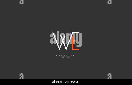 Alphabet letters Initials Monogram logo WE EW W E Stock Vector