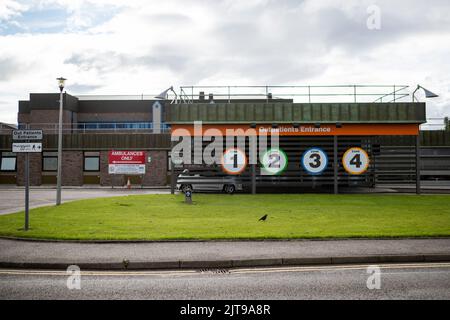 File photo dated 11/07/2020 of a view of Raigmore Hospital, Inverness. NHS Scotland has spent more than £250 million on agency nurses over the last five years, with the bill for the last year alone having almost doubled. Issue date: Monday August 29, 2022. Stock Photo