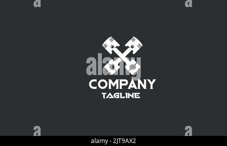 minimal auto repair shop logo template Stock Vector