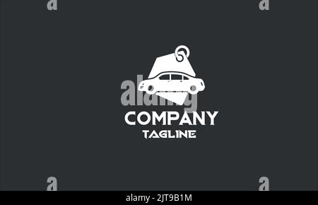 minimal auto sales logo template Stock Vector