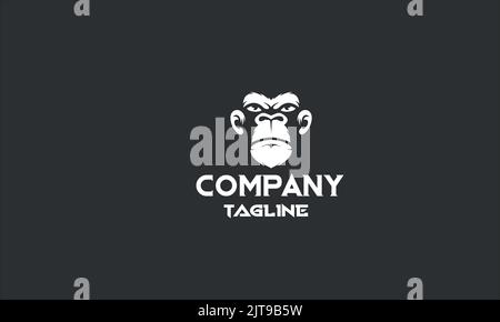 minimal ape logo template Stock Vector