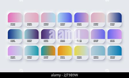 Premium Vector  Pantone colour palette catalog samples in rgb hex. new  fashion color trend. example of a color.