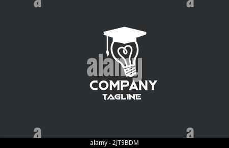 minimal creative education bulb logo template Stock Vector
