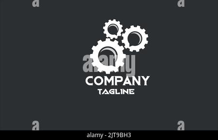 minimal digital service logo template Stock Vector