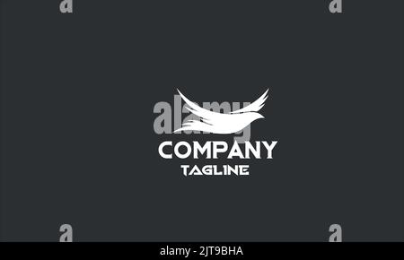 minimal bird logo template Stock Vector