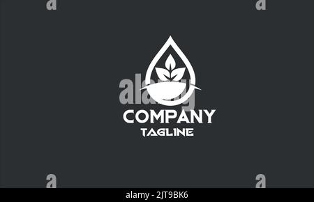 minimal hydro seeding logo template Stock Vector