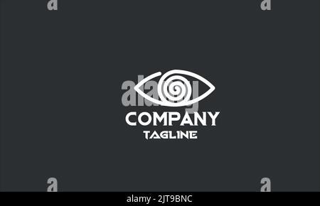 minimal digital hypnosis logo template Stock Vector