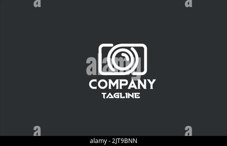 minimal camera logo template Stock Vector