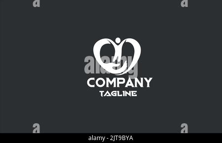 minimal kids care logo template Stock Vector