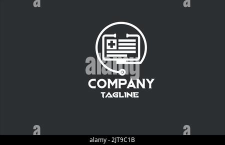 minimal medical web logo template Stock Vector
