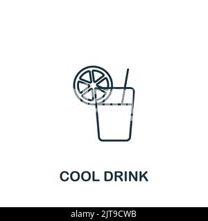 Cool Drink icon. Line simple Summer icon for templates, web design and infographics Stock Vector
