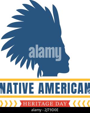 Native American Heritage Day Template Hand Drawn Cartoon Flat ...