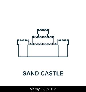 Sand Castle icon. Line simple Summer icon for templates, web design and infographics Stock Vector