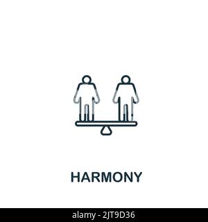 Harmony icon. Line simple icon for templates, web design and infographics Stock Vector