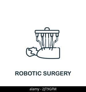 Robotic Surgery icon. Line simple icon for templates, web design and infographics Stock Vector