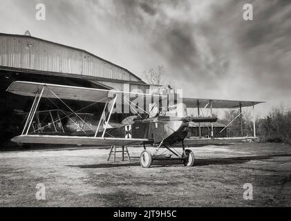 The Albatros D.III, a biplane fighter aircraft used by the Imperial German Army Air Service (Luftstreitkräfte) during World War I.The preeminent fighter during the period of German aerial dominance known as 'Bloody April' 1917, it was flown by many top German aces, including Wilhelm Frankl, Erich Löwenhardt, Manfred von Richthofen, Karl Emil Schäfer, Ernst Udet, and Kurt Wolff, and Austro-Hungarians like Godwin von Brumowski. Stock Photo