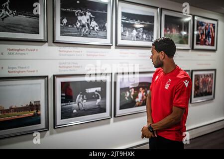 Nottingham, UK. 28th Aug, 2022. Nottingham Forest sign Renan Lodi on loan from Atlético de Madrid in Nottingham, United Kingdom on 8/28/2022. (Photo by Ritchie Sumpter/News Images/Sipa USA) Credit: Sipa USA/Alamy Live News Stock Photo