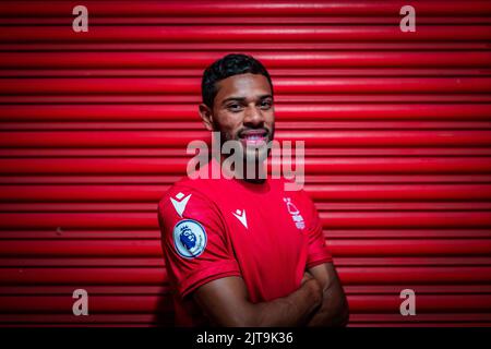 Nottingham, UK. 28th Aug, 2022. Nottingham Forest sign Renan Lodi on loan from Atlético de Madrid in Nottingham, United Kingdom on 8/28/2022. (Photo by Ritchie Sumpter/News Images/Sipa USA) Credit: Sipa USA/Alamy Live News Stock Photo