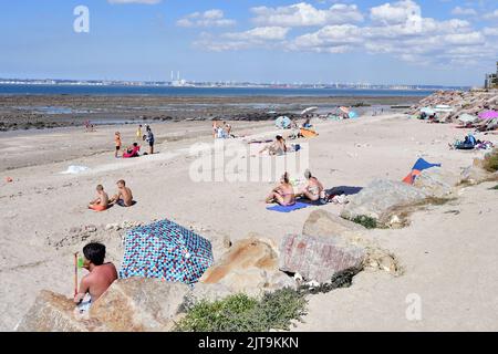 Plage du Butin in Honfleur - Calvados - Normandie - France Stock Photo