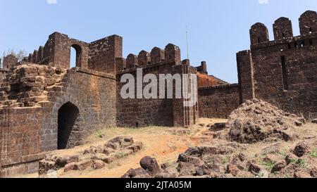 The Fortress of Mirjan Fort, Located in Uttara Kannada District of Karnataka, India. Build By Navayath Sulthan. Stock Photo