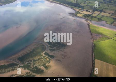 Aerial view of coast around Ireland Stock Photo