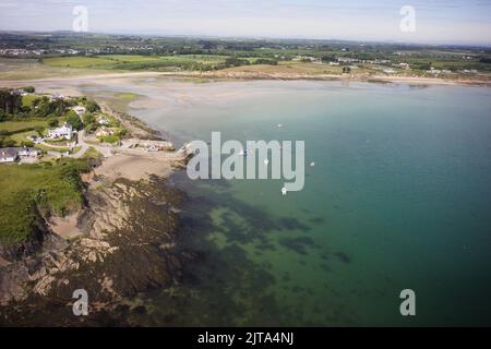 Aerial view of coast around Ireland Stock Photo