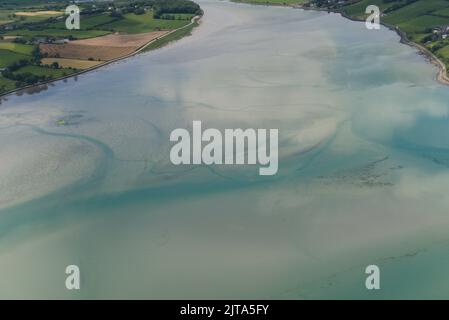 Aerial view of coast around Ireland Stock Photo