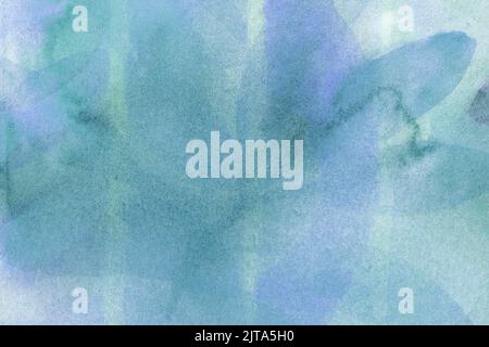 Abstract art background light blue colors. Watercolor painting on canvas with soft sky gradient. Fragment of artwork on paper with flower pattern. Tex Stock Photo