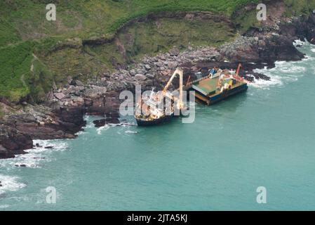 MV Alta shipwreck, Ballycotton, Cork Stock Photo