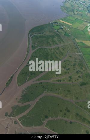 Aerial view of coast around Ireland Stock Photo