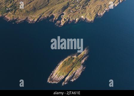 Island on the coast of Bantry Bay County Cork Ireland Stock Photo