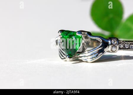 Ladies Claddagh Ring Curved Sterling Silver