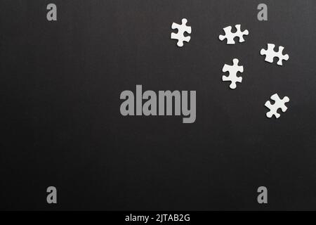 Close-up of blank white puzzle texture background Stock Photo