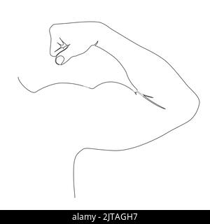 Strong arm, bodybuilding vector line icon, linear concept, outline sign,  symbol Stock Vector Image & Art - Alamy