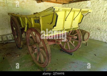 Old Farm Carts, National History Museum/Amgueddfa Werin Cymru, St Fagans, Cardiff, South Wales, UK. Stock Photo