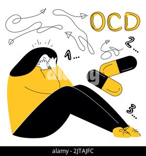 Women has syndrome obsessive compulsive disorder and intrusive thoughts ...