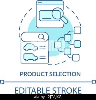 Product selection turquoise concept icon Stock Vector
