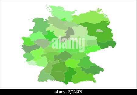 Germany Beautiful vector map illustration on white background Stock Vector