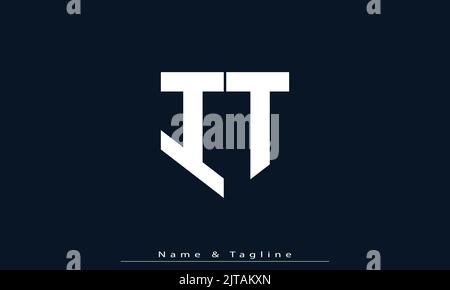 Alphabet letters Initials Monogram logo IT , TI Stock Vector