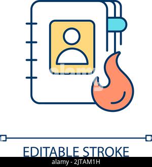 Emergency contact RGB color icon Stock Vector