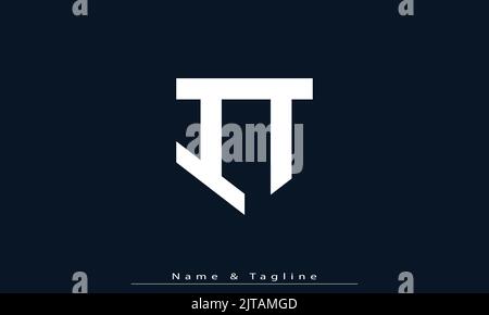 Alphabet letters Initials Monogram logo IT , TI Stock Vector