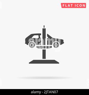 Car lift flat vector icon. Hand drawn style design illustrations. Stock Vector