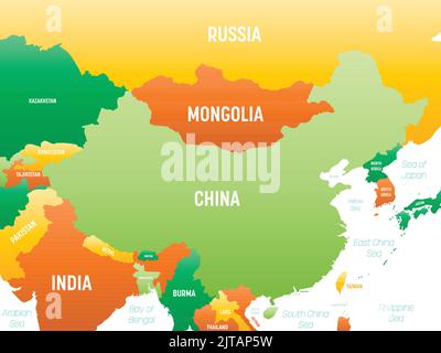 China detailed political map with lables Stock Vector Image & Art - Alamy