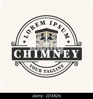 Chimney logo Logo Design chimney for cleaning.emblems,symbols,icons Vector,templates Stock Vector