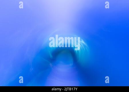 violet blue soft glow lens flare tunnel effect Stock Photo