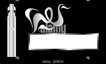 vaporizer metallic realistic mockups background illustration in vector format Stock Vector